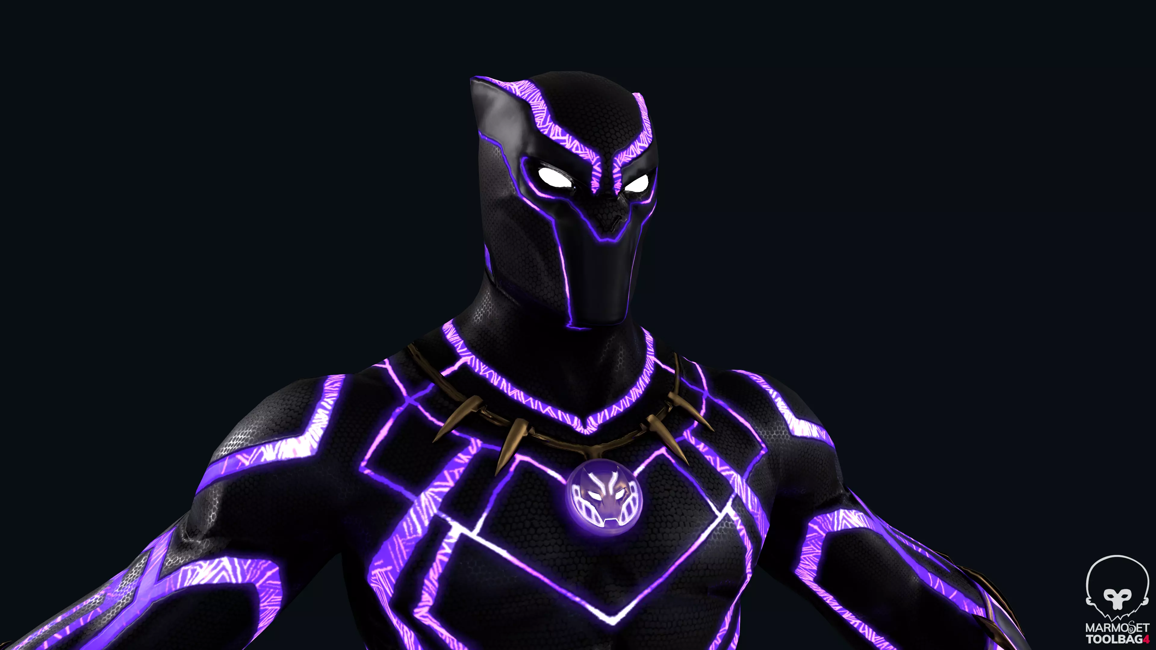Black Panther Low-poly 3D model_0