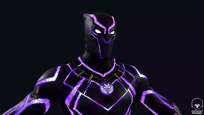 Black Panther Low-poly 3D model
