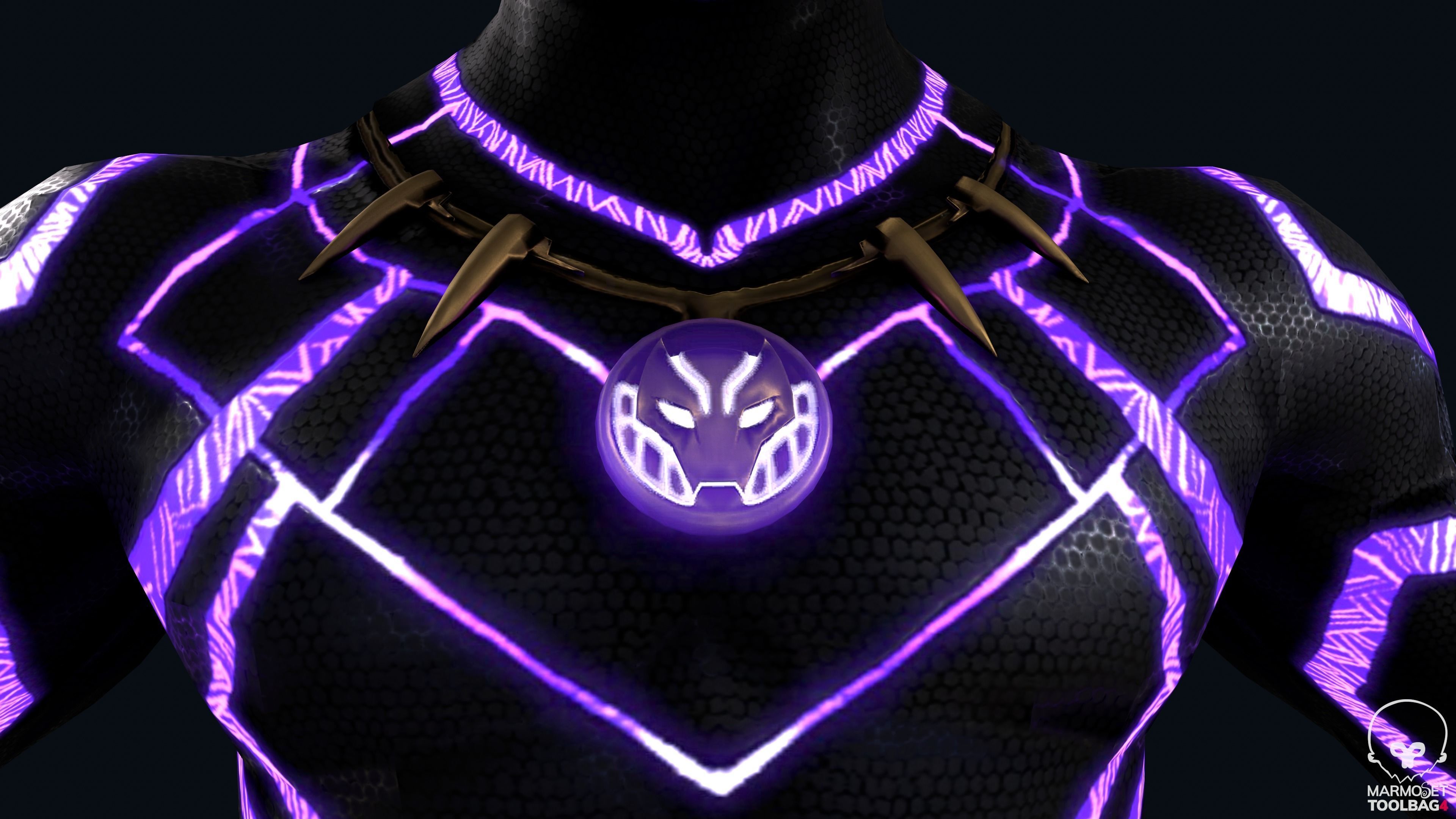 Black Panther Low-poly 3D model_2
