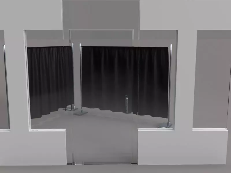 glass door Free low-poly 3D model