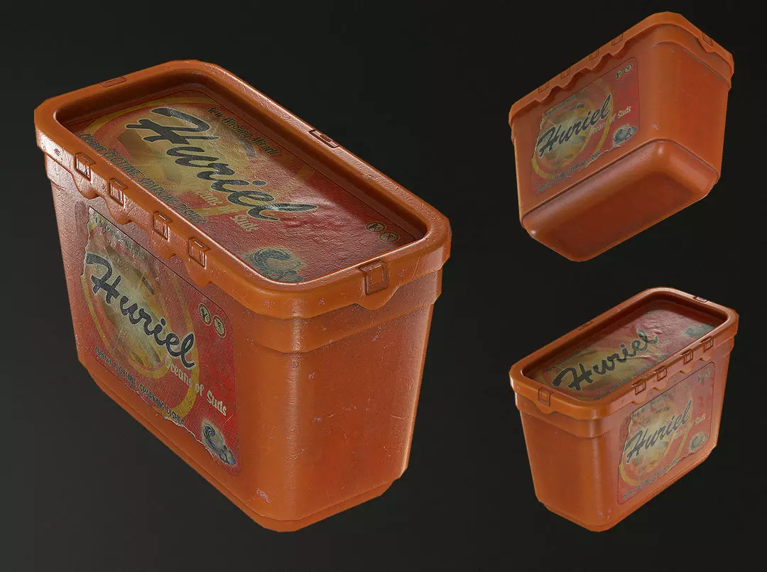 washing powder Low-poly 3D model