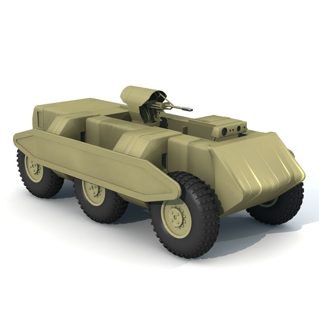 Robot Sci Fi Tank 3D model_2