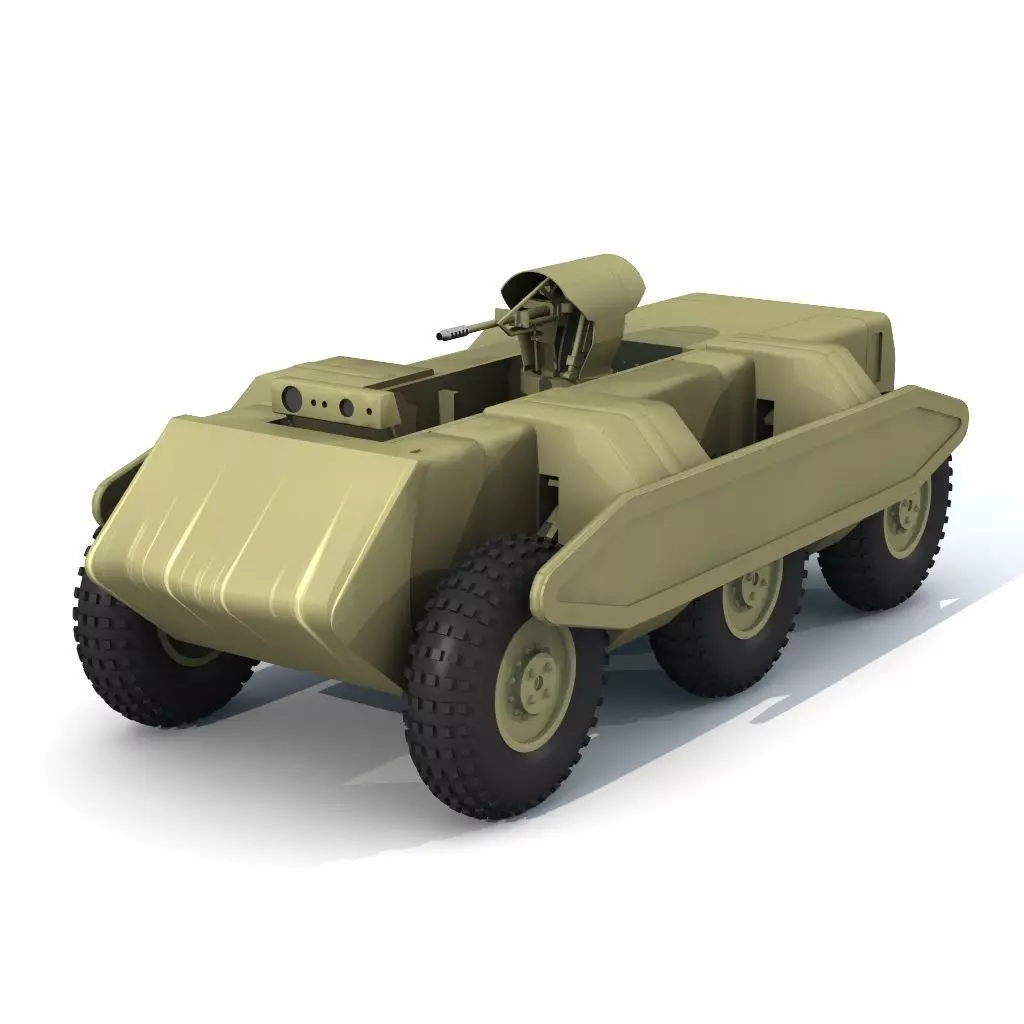Robot Sci Fi Tank 3D model_0