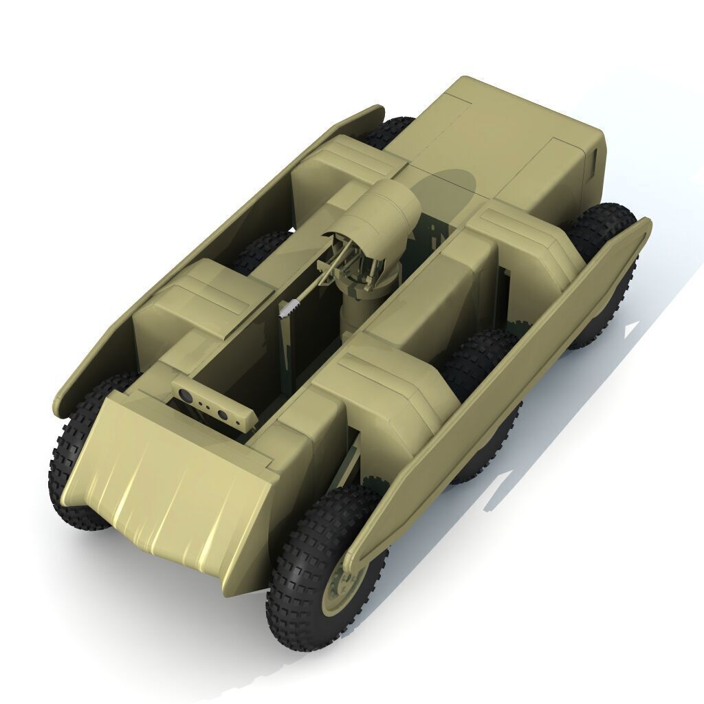 Robot Sci Fi Tank 3D model_6