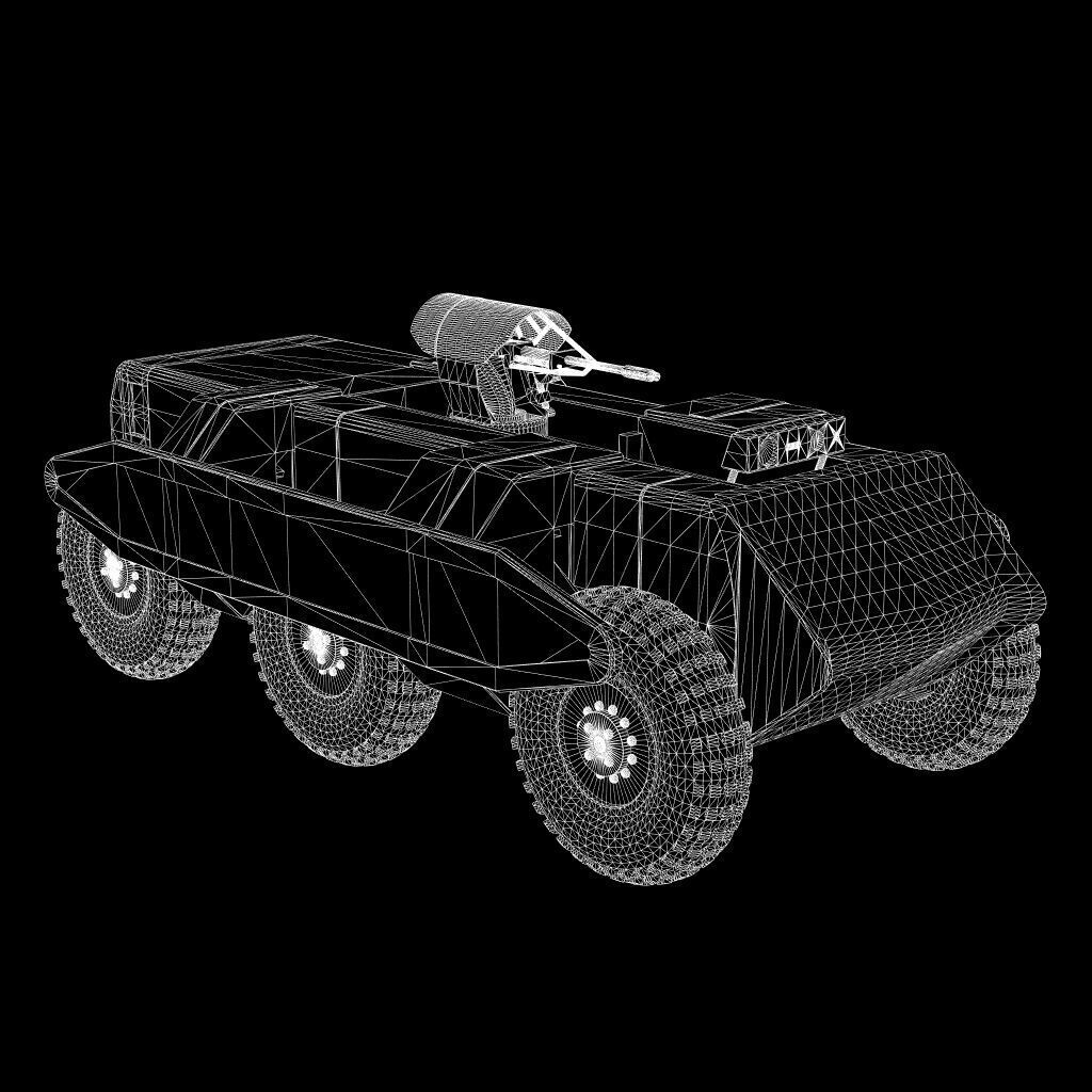 Robot Sci Fi Tank 3D model_3
