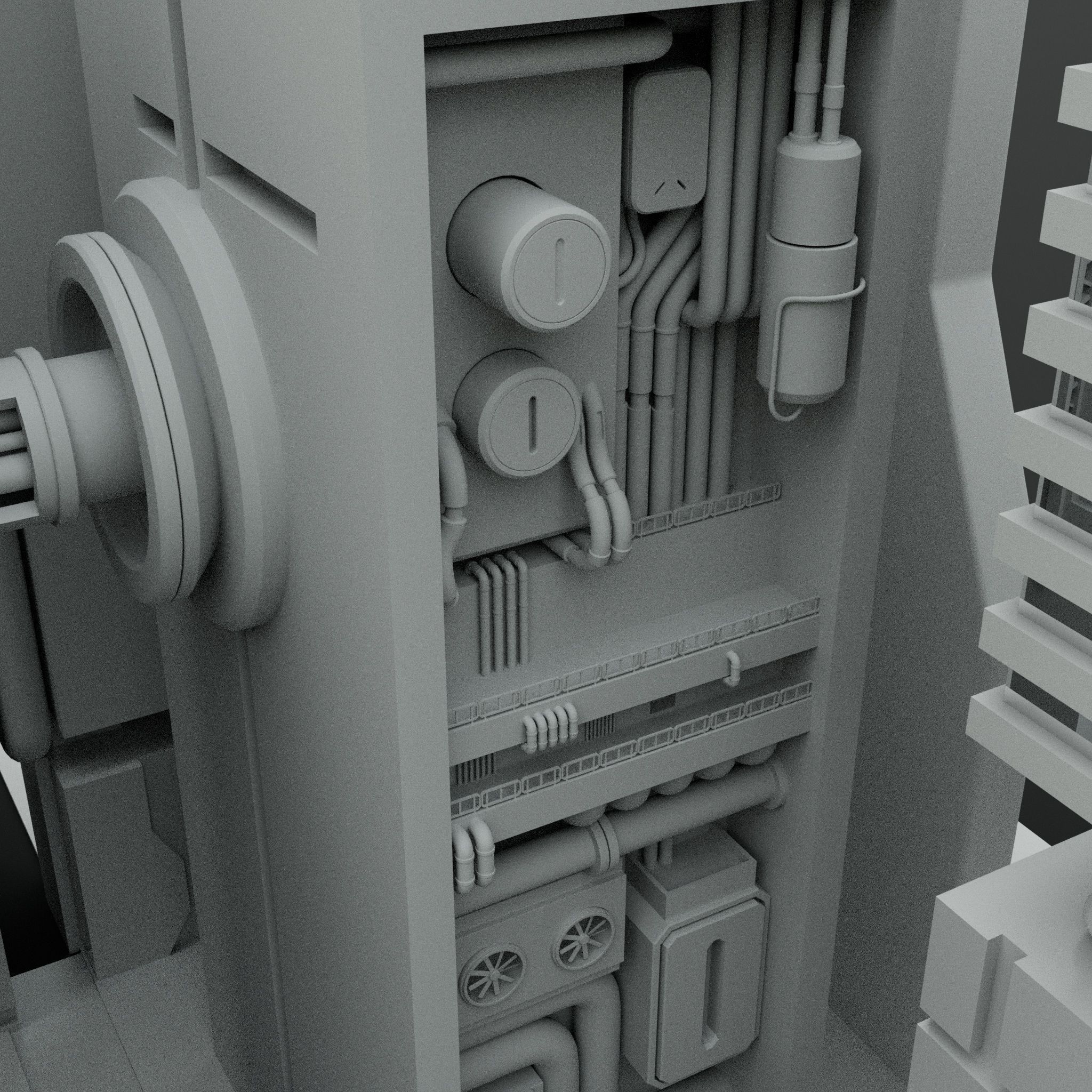 Cyberpunk city Free 3D model_6