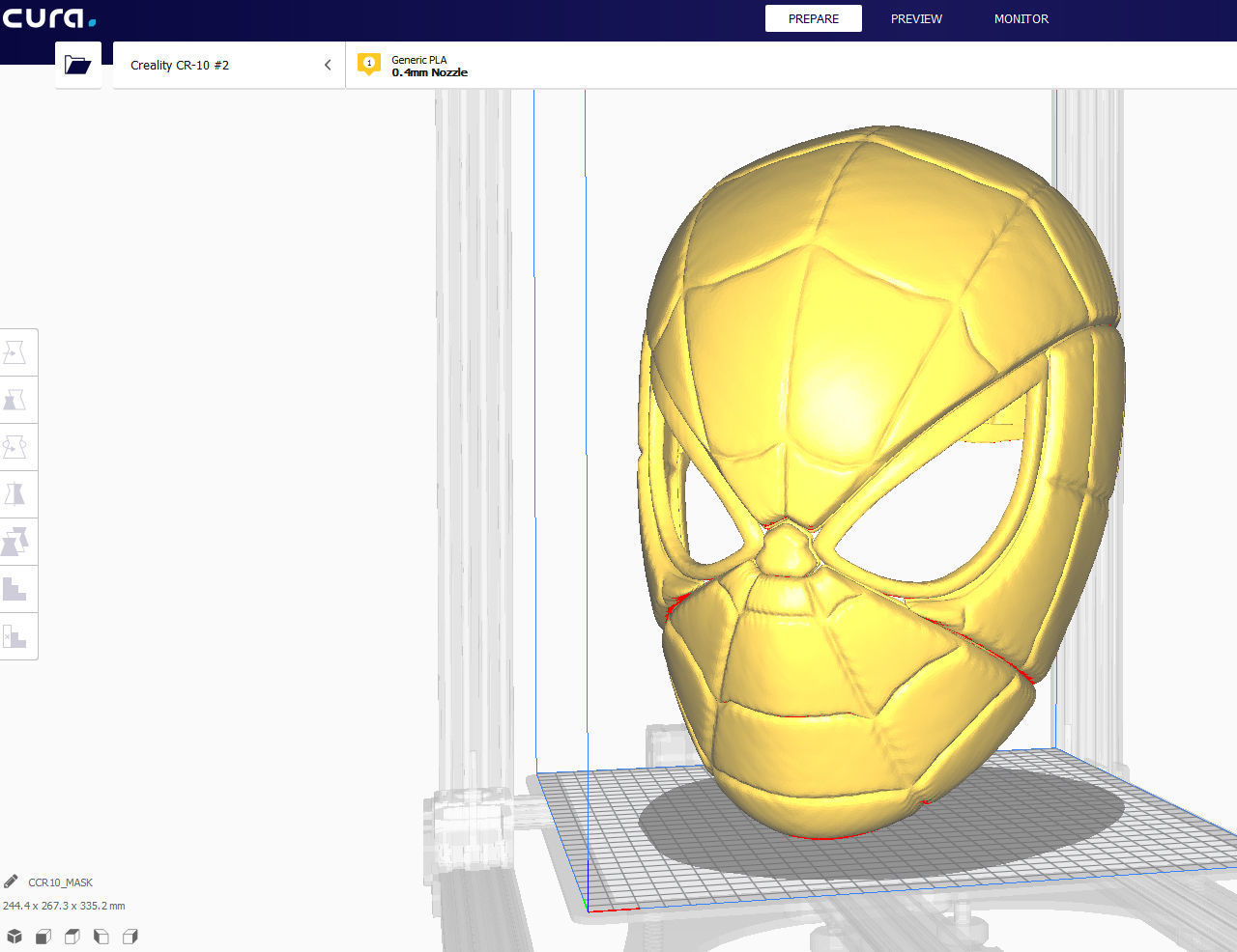 Spider-Man MK1 Mask Helmet COSPLAY 3D print model_3