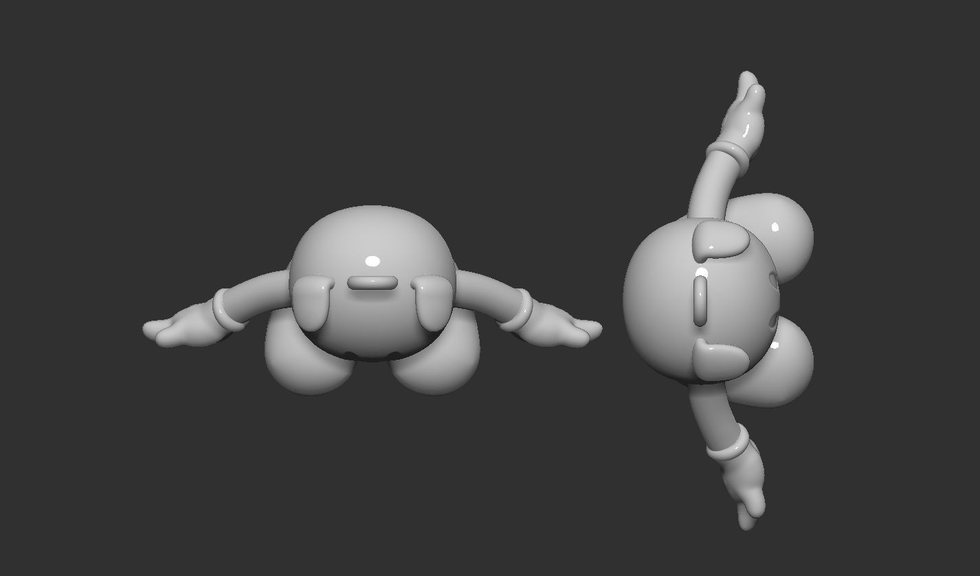 Mickey Mouse style toy  for key chain 3D print model_1