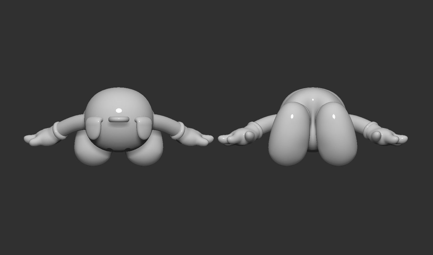 Mickey Mouse style toy  for key chain 3D print model_3