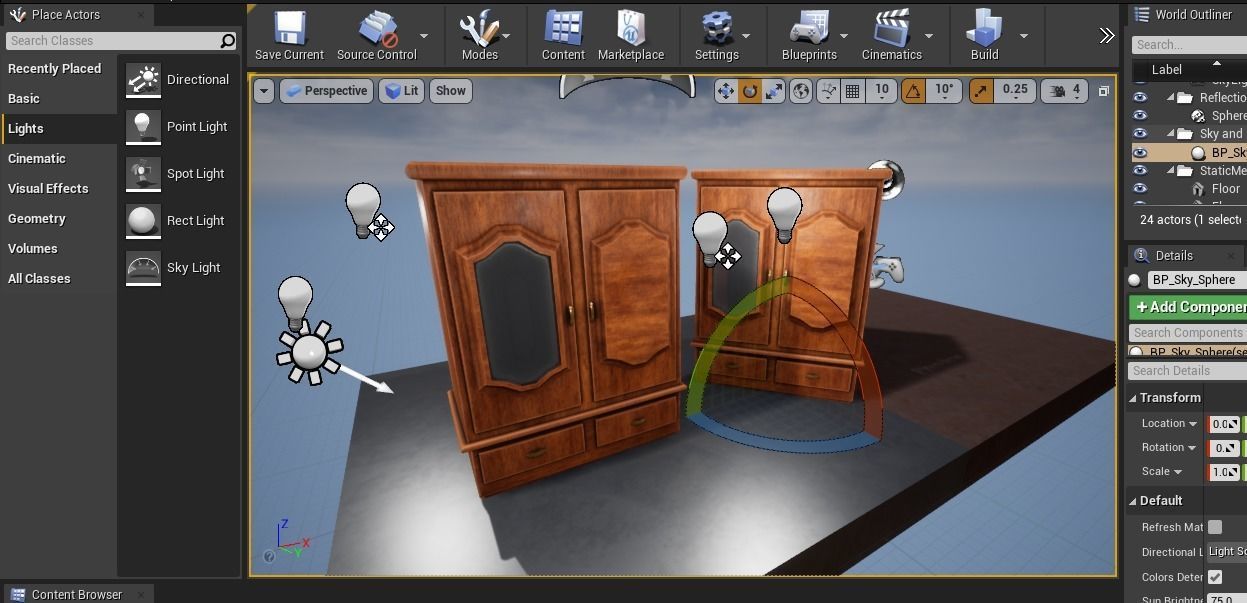 Wardrobe wooden Low-poly 3D model_7