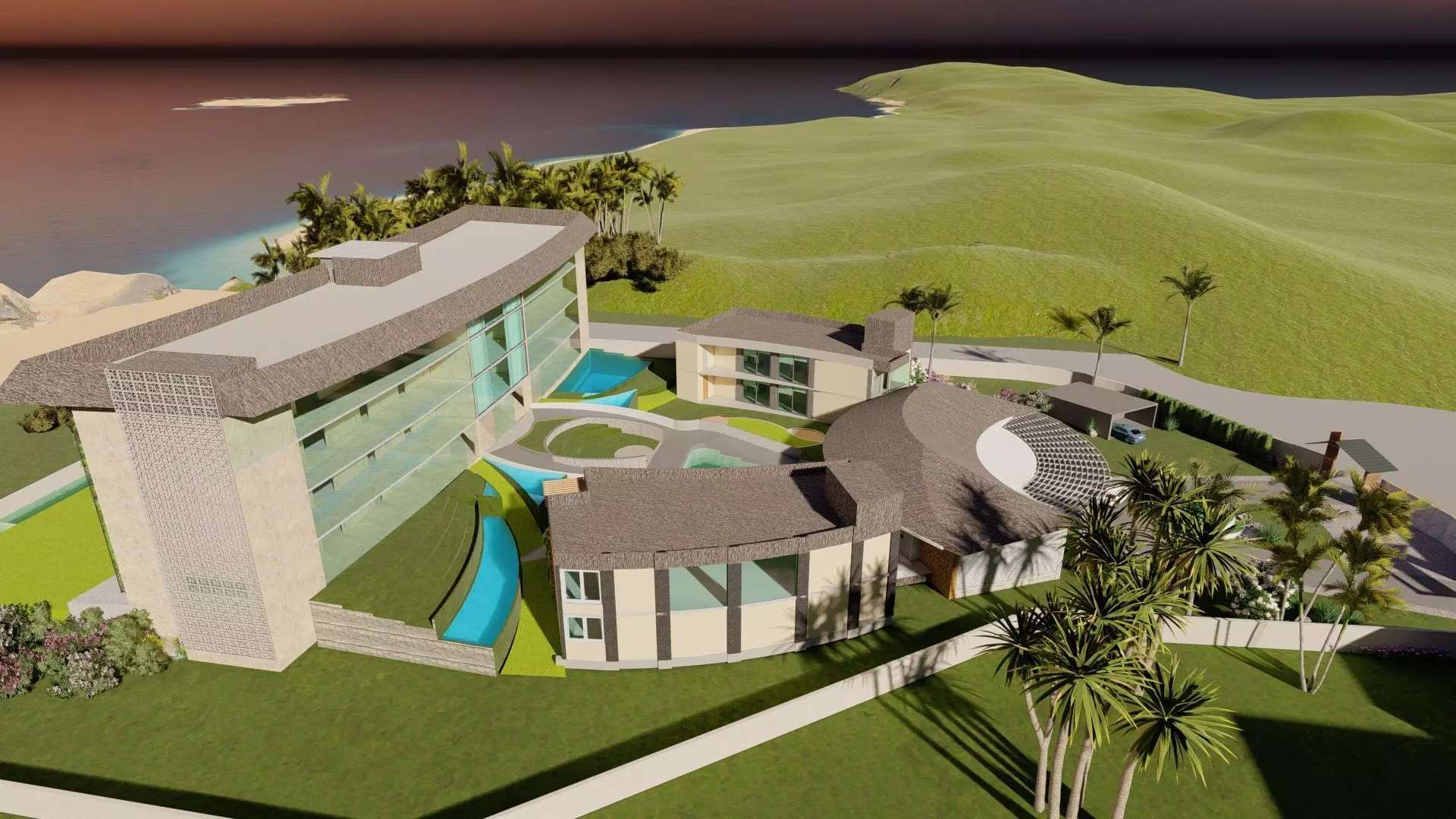resort model luxury in philippines 3D model