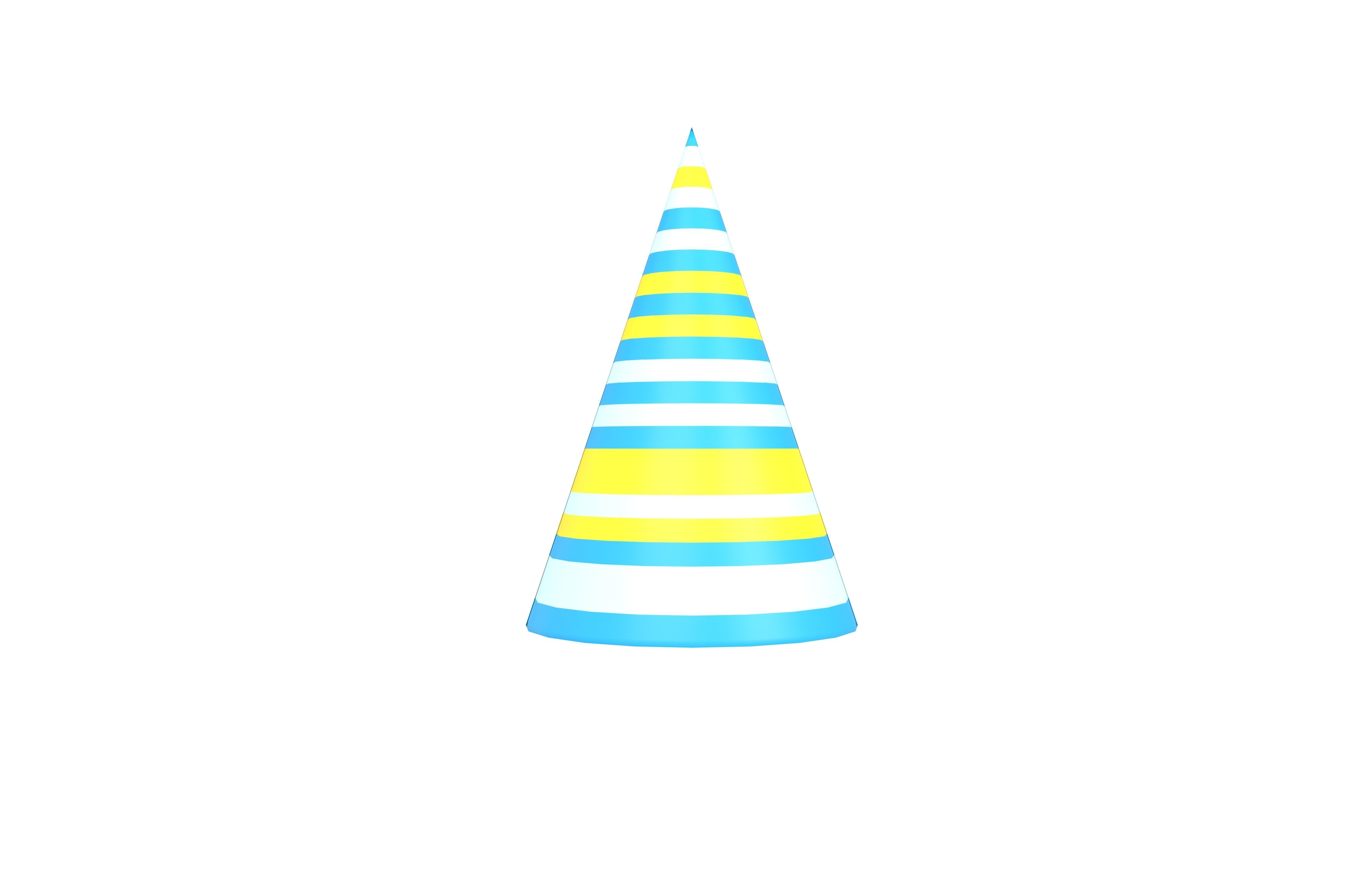 Birthday Hat v1 002 Low-poly 3D model_1