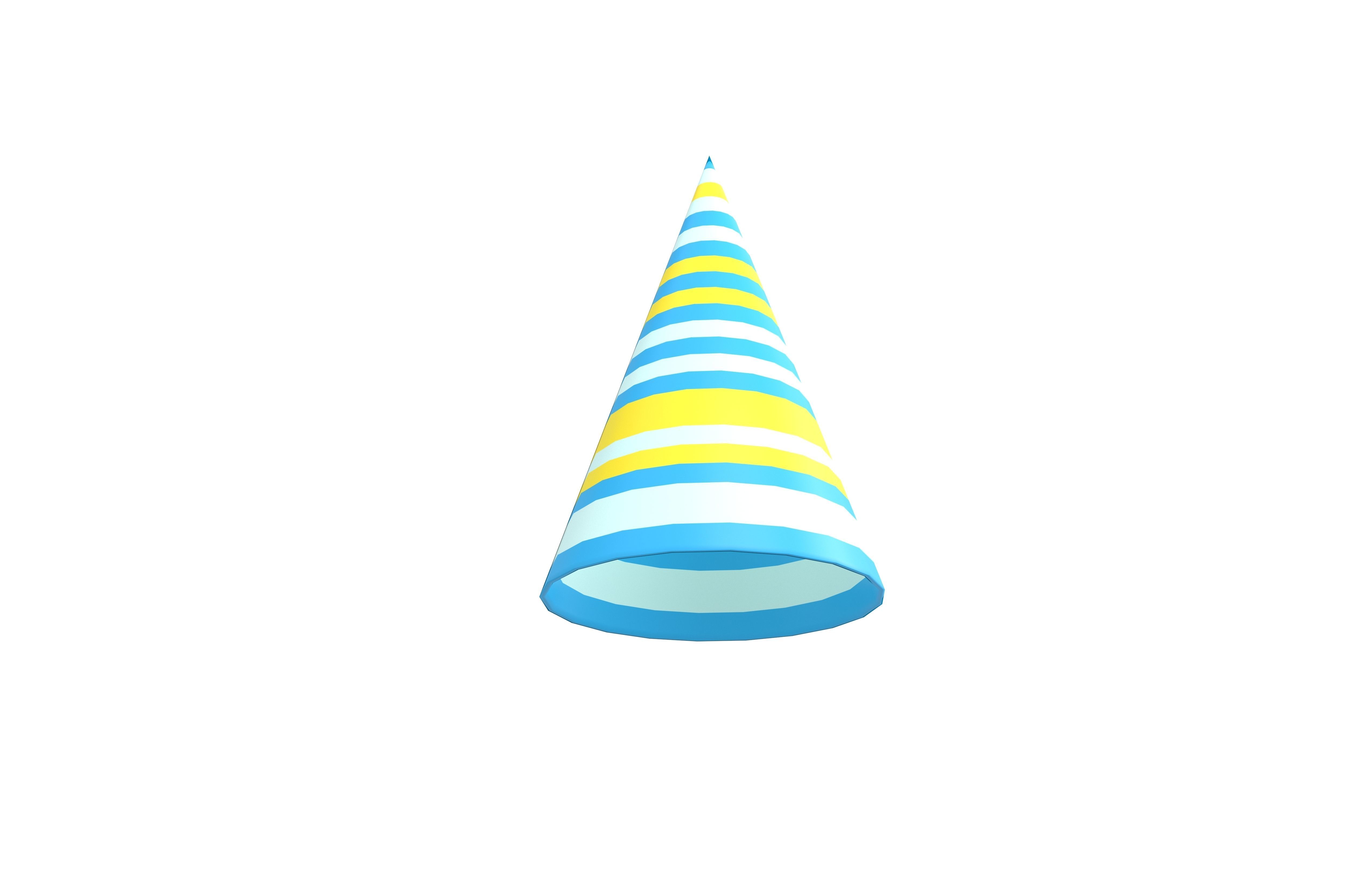Birthday Hat v1 002 Low-poly 3D model_3