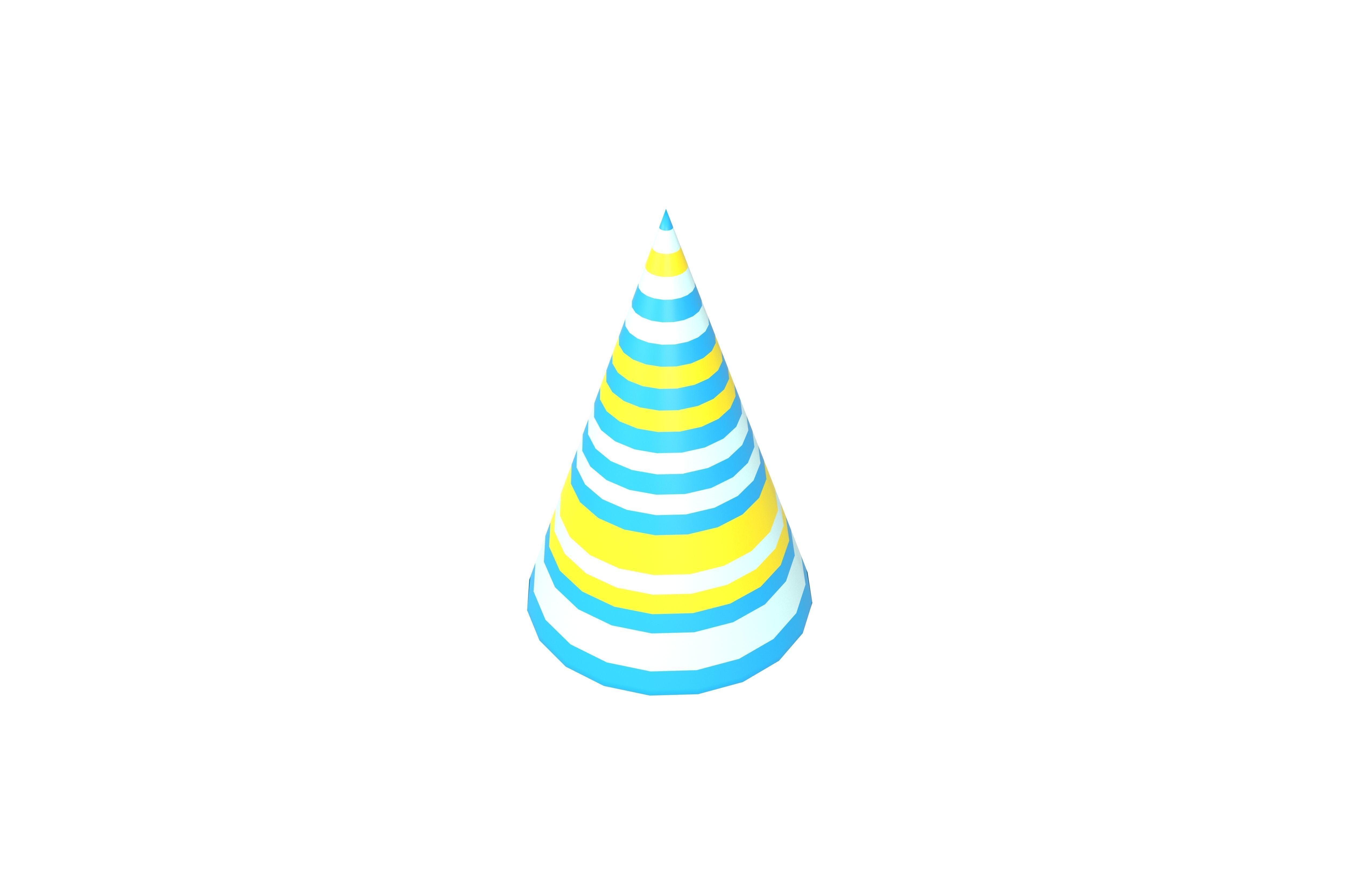 Birthday Hat v1 002 Low-poly 3D model_2