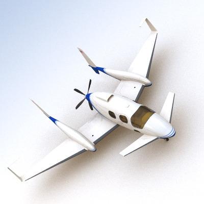 SciFi Future General Aviation 3D model_2