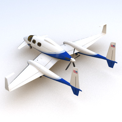 SciFi Future General Aviation 3D model_4