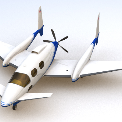 SciFi Future General Aviation 3D model_7
