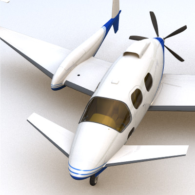 SciFi Future General Aviation 3D model_8