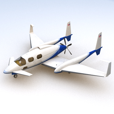 SciFi Future General Aviation 3D model_3
