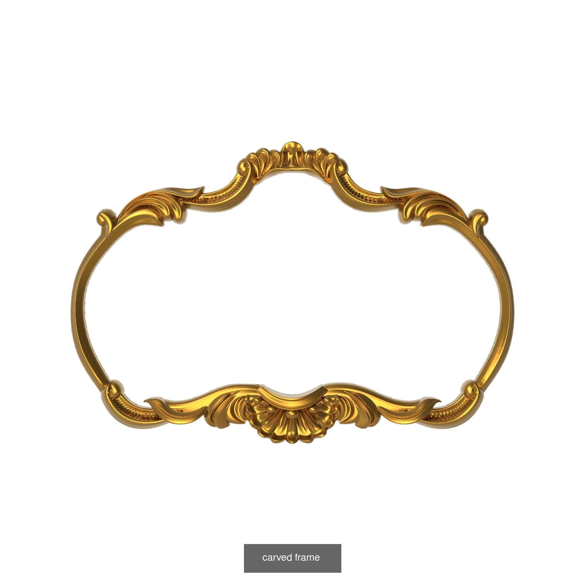 5 carved frames set 3D Model Collection_1
