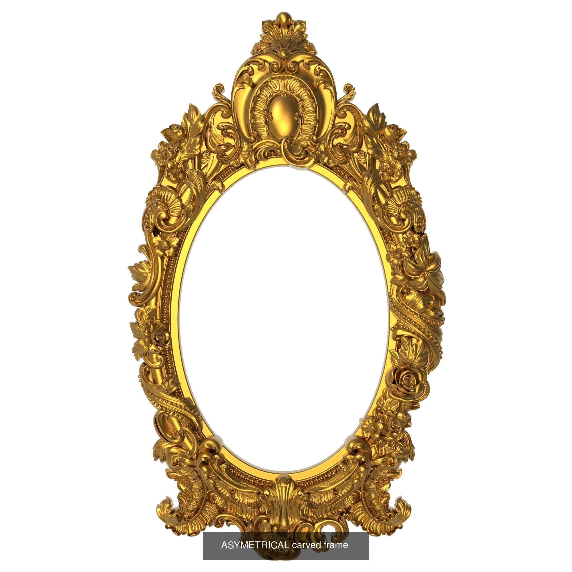 5 carved frames set 3D Model Collection_4