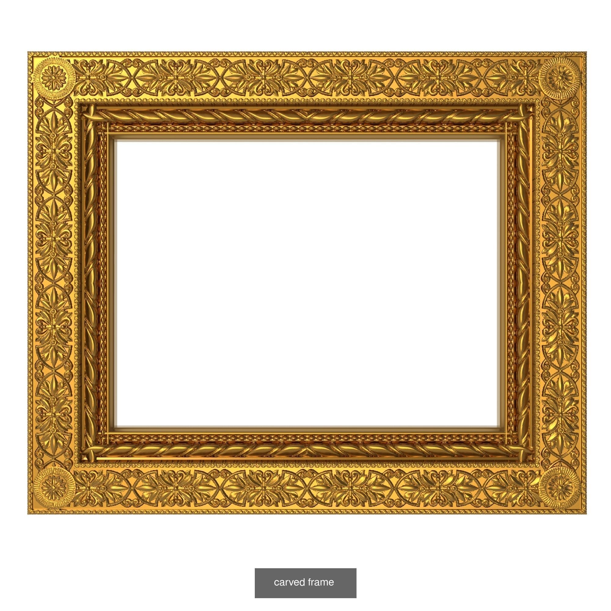 5 carved frames set 3D Model Collection_5