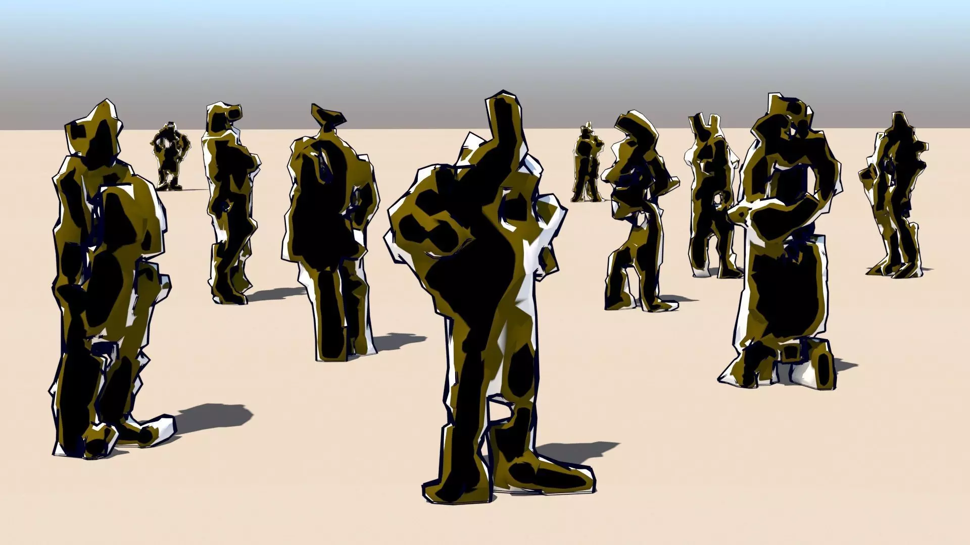 MUTANT CROWD - PACK 4 3D model