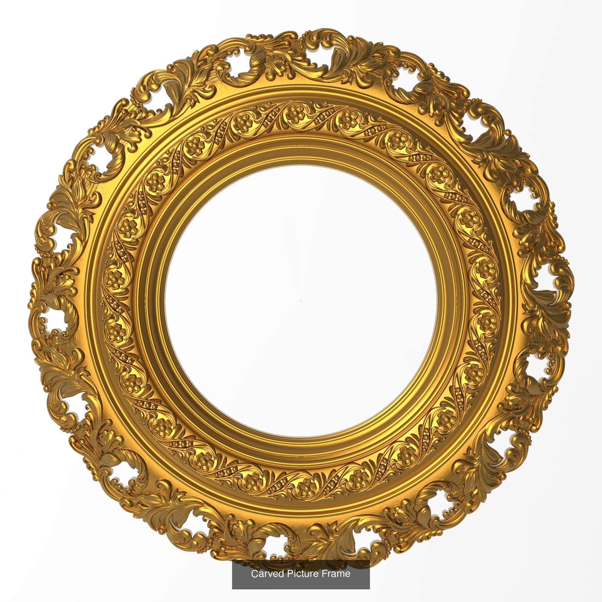 5 carved frames set 3D Model Collection_1