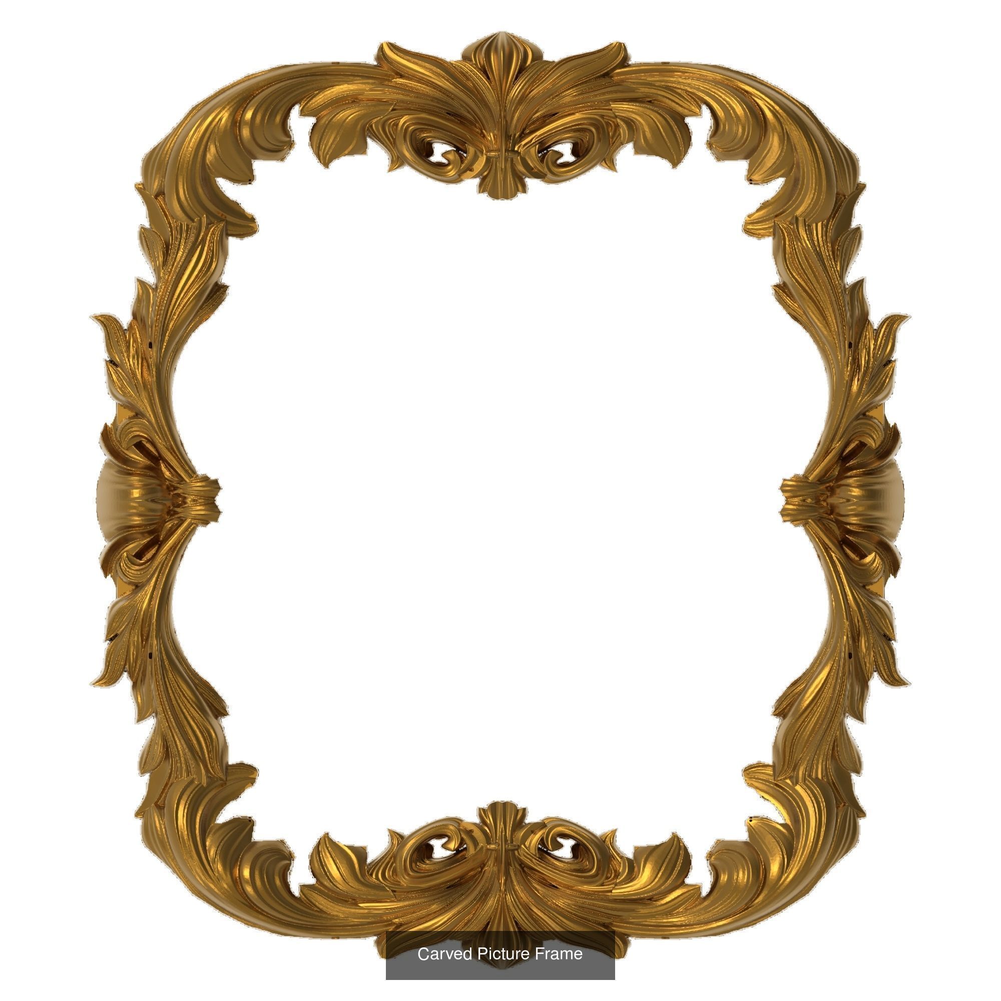 5 carved frames set 3D Model Collection_4