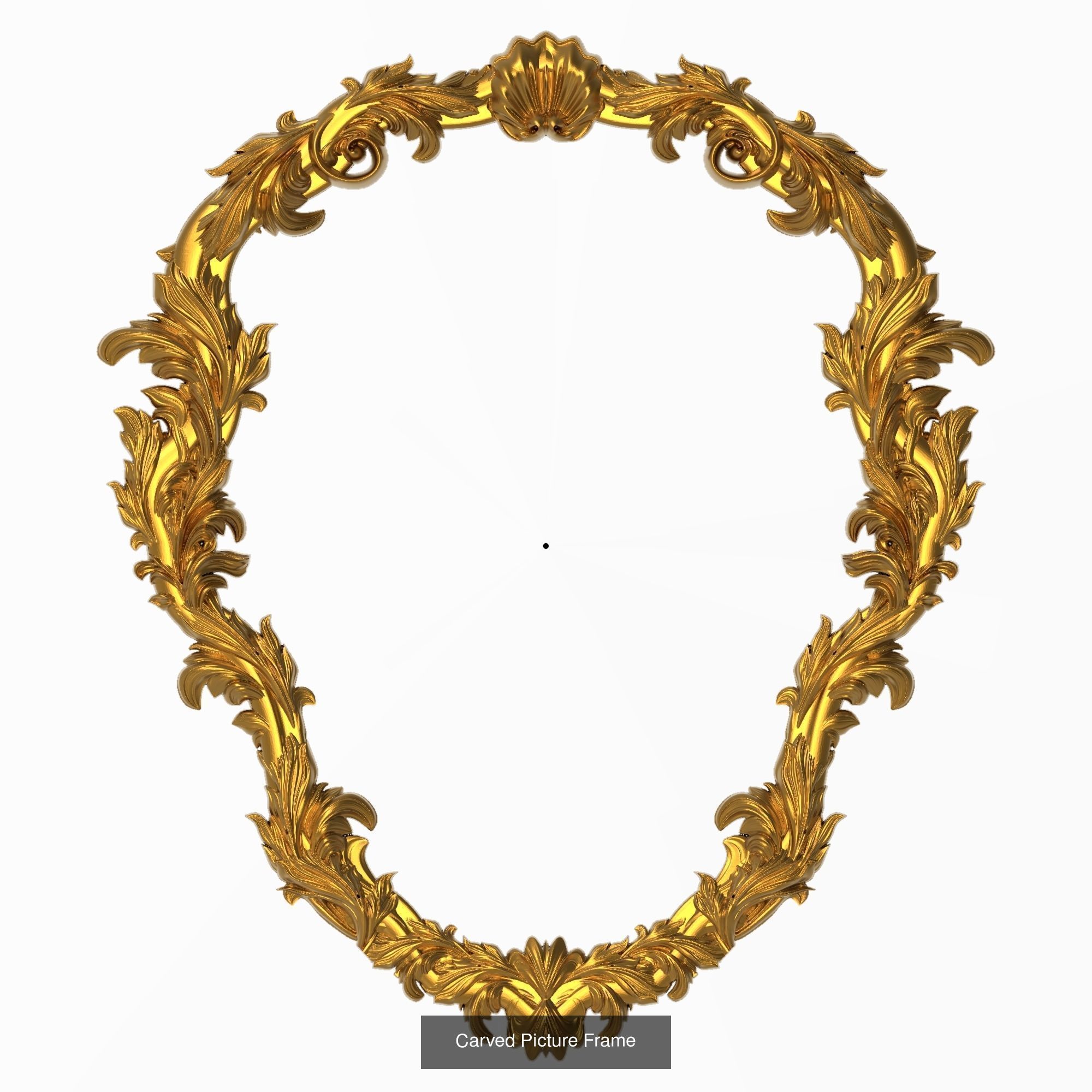 5 carved frames set 3D Model Collection_3