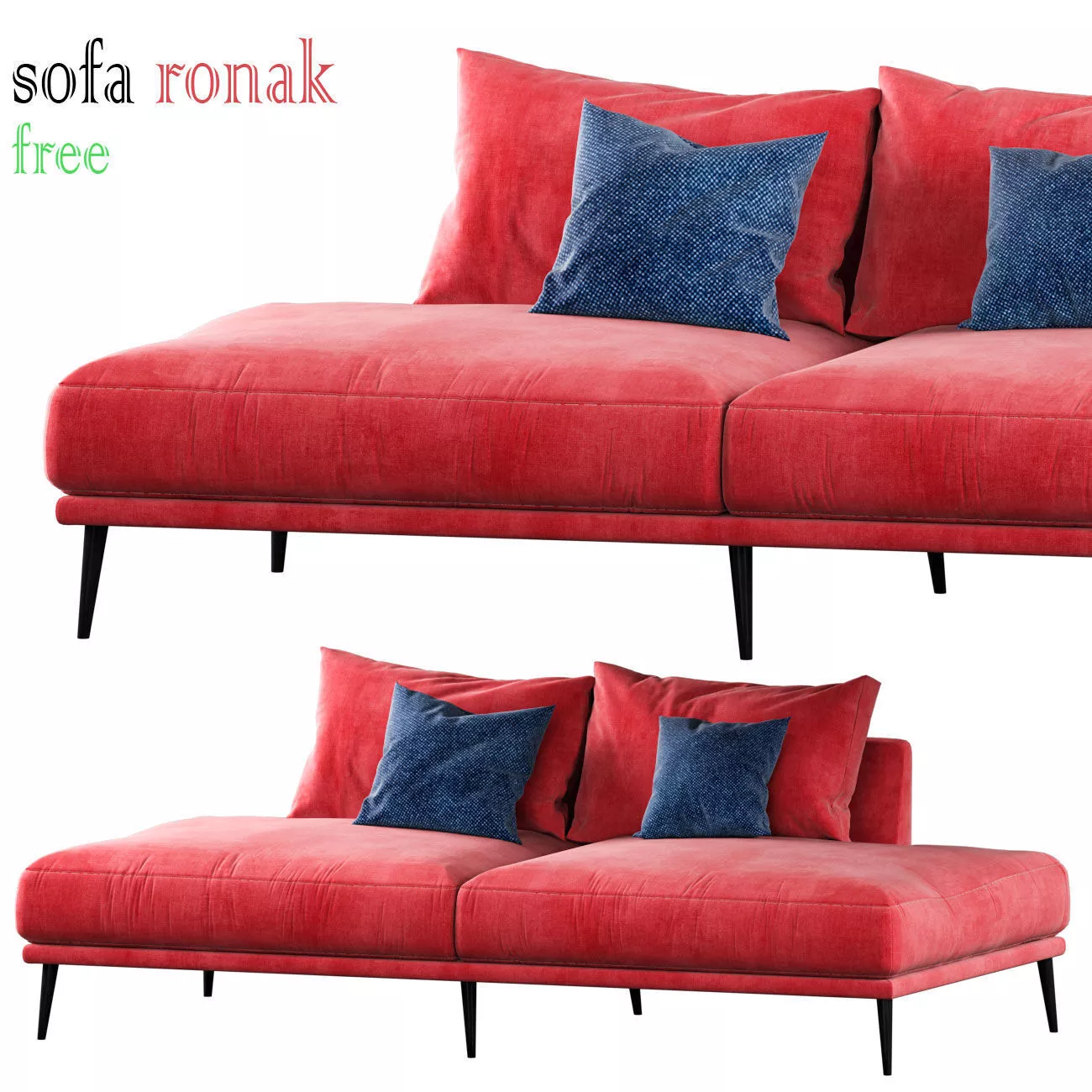 Sofa Ronak Free 3D model