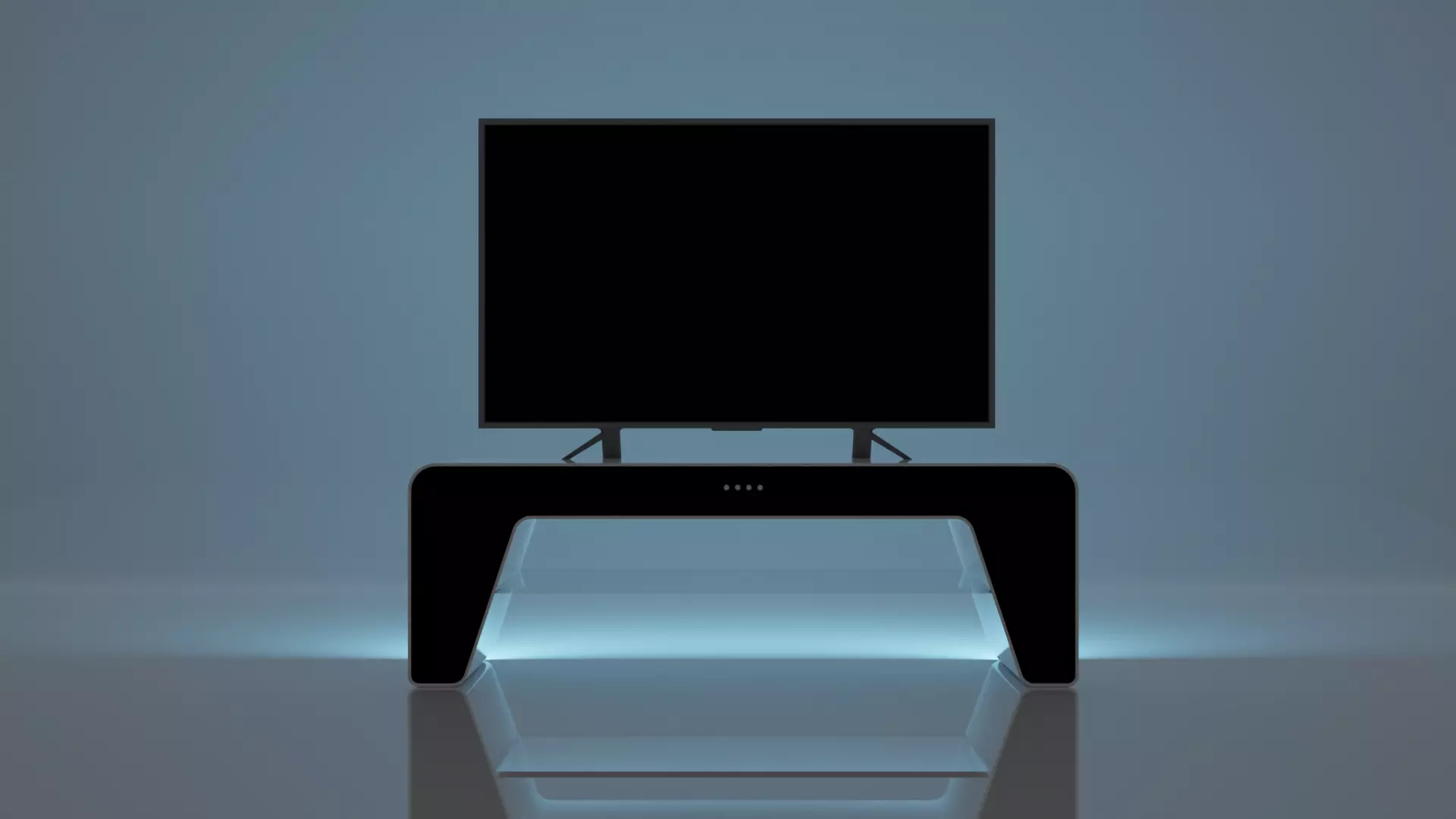 Futuristic table for Tv 3D model_0