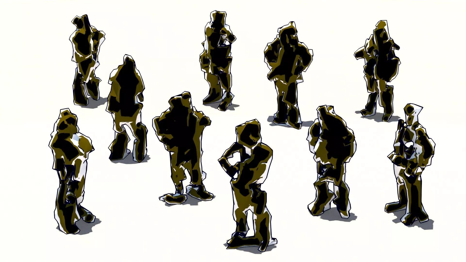 MUTANT CROWD - PACK 5 3D model
