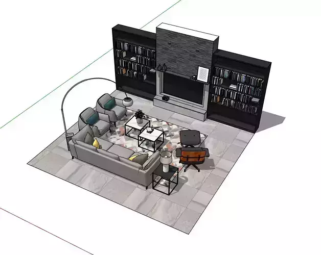 Living room Free 3D model