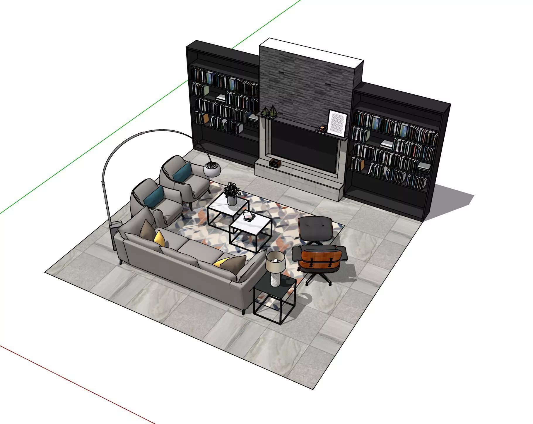 Living room Free 3D model 3D model | CGTrader