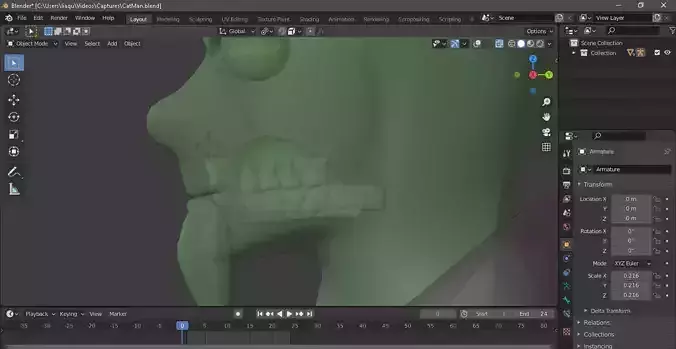 CatMan or WhitePanther Free low-poly 3D model