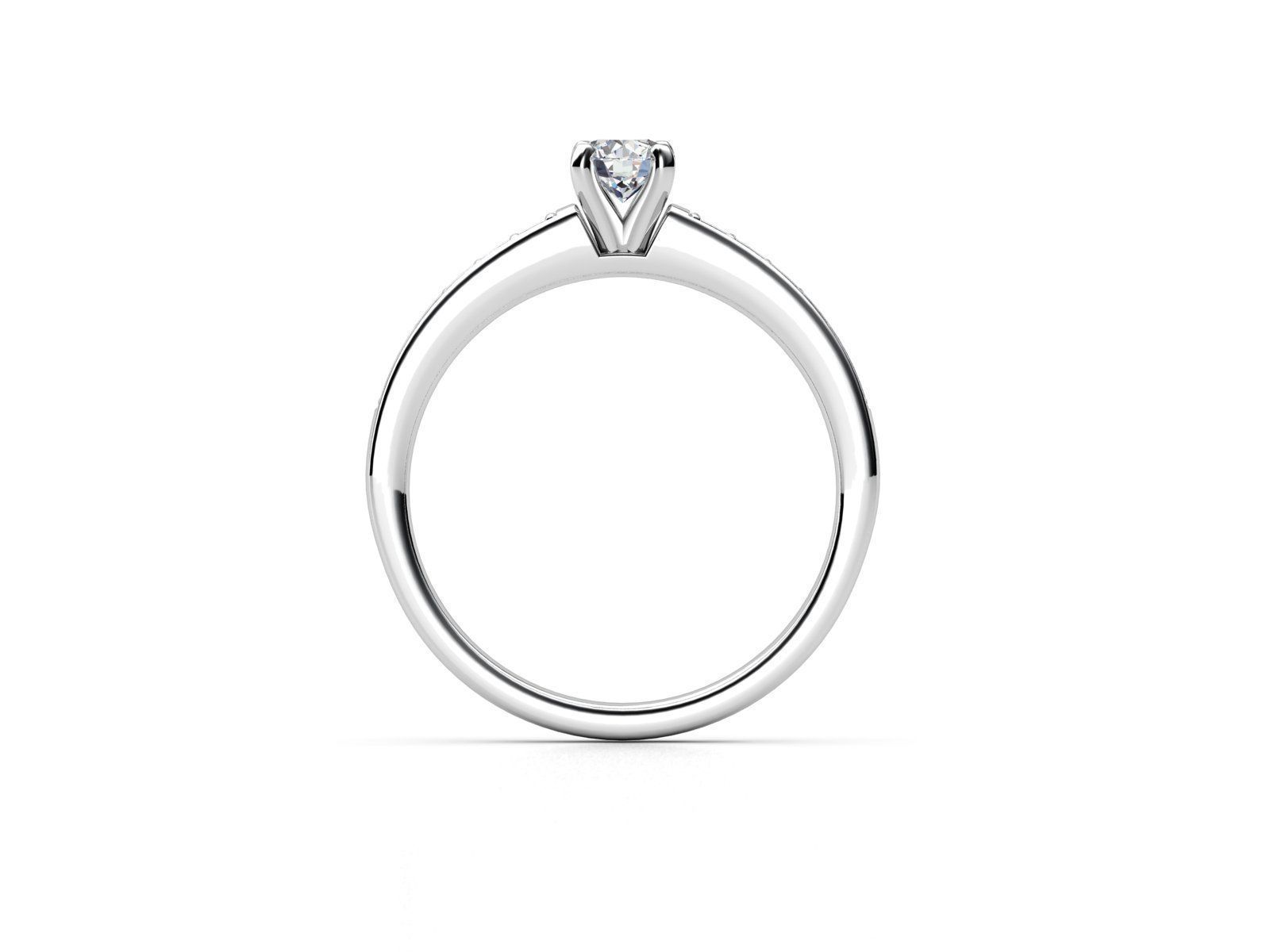 ZDR028 solitaire diamond ring gold 3D print model_3