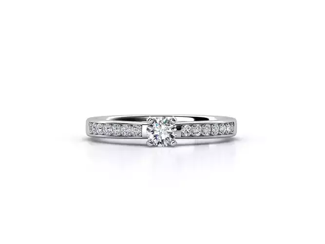ZDR028 solitaire diamond ring gold