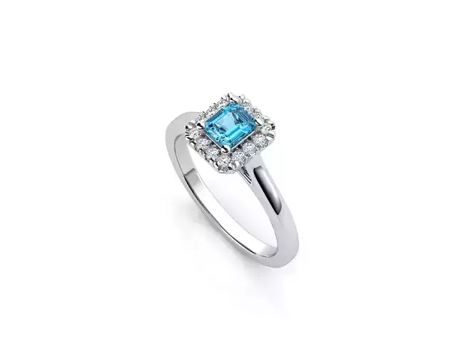 ZDR029 topaz and diamond ring