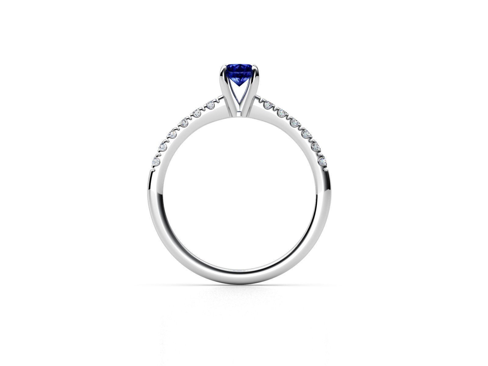 ZDR032 sapphire and diamond engagement ring 3D print model_3
