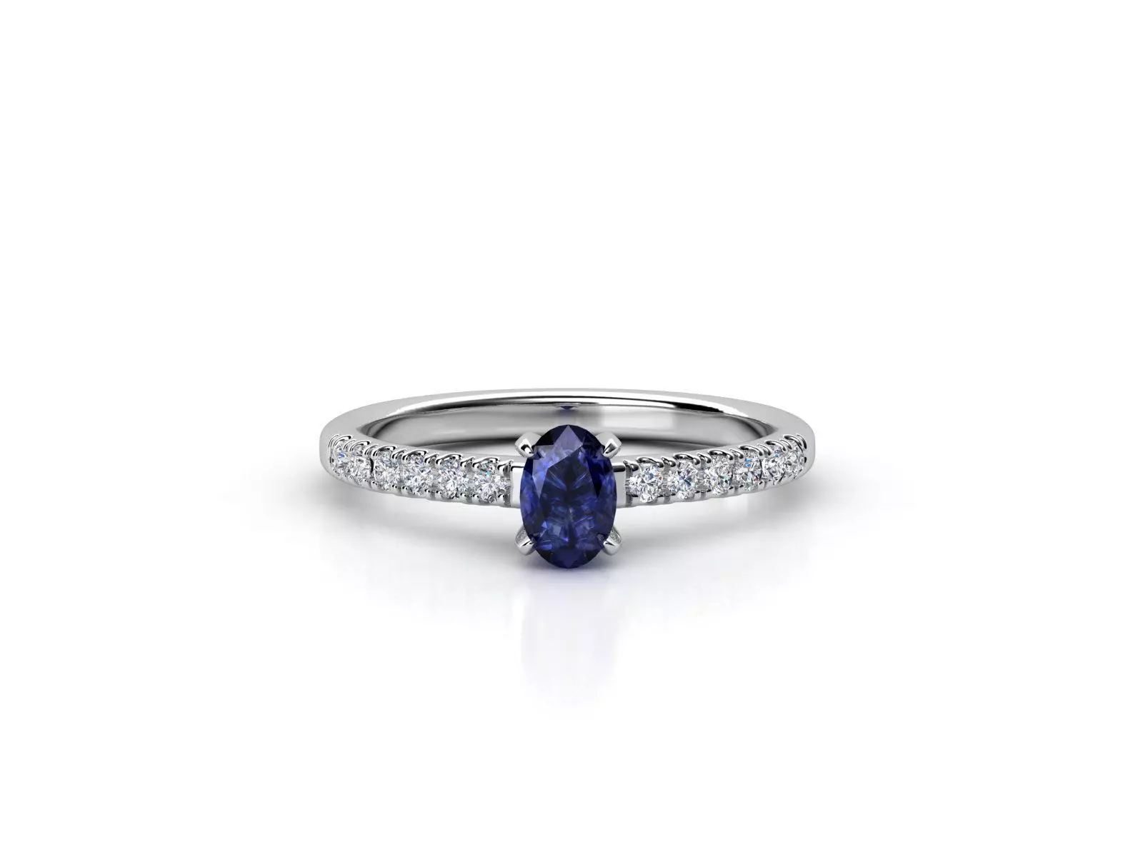ZDR032 sapphire and diamond engagement ring 3D print model_0