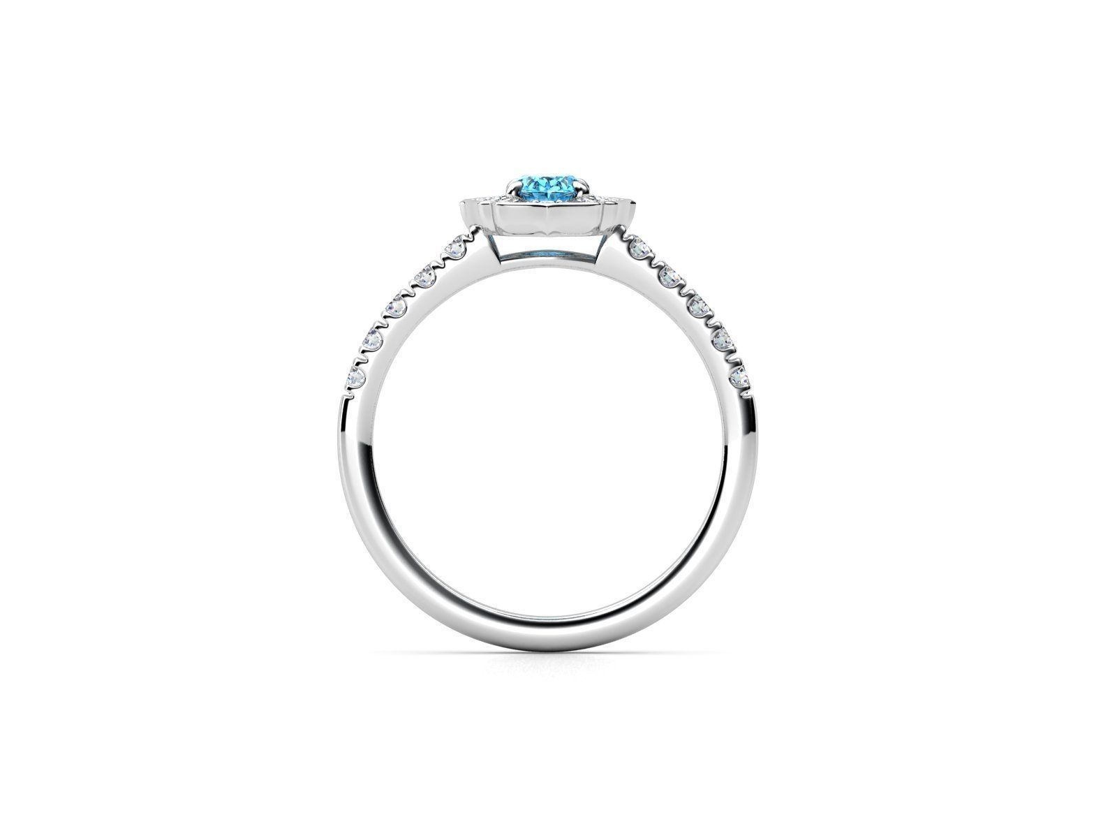 ZDR035 topaz and diamond ring 3D print model_1