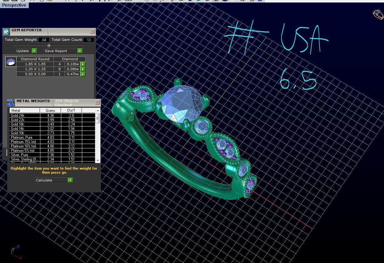 ZDR036 diamond engagement ring gold 3D print model_10