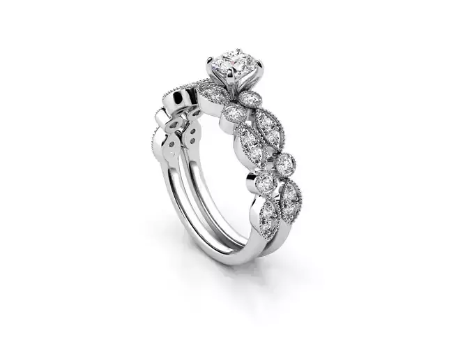 ZDR036 diamond engagement ring gold