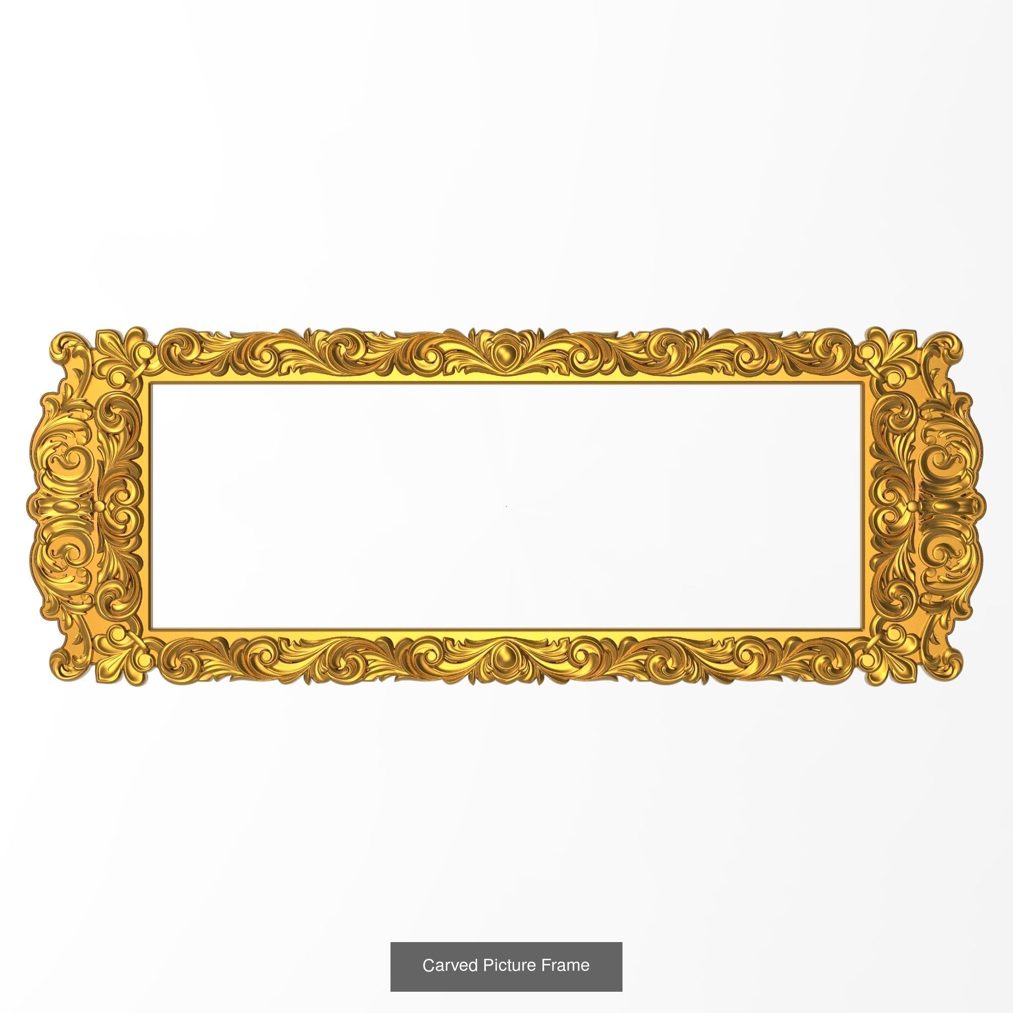 5 carved frames set 3D Model Collection_4