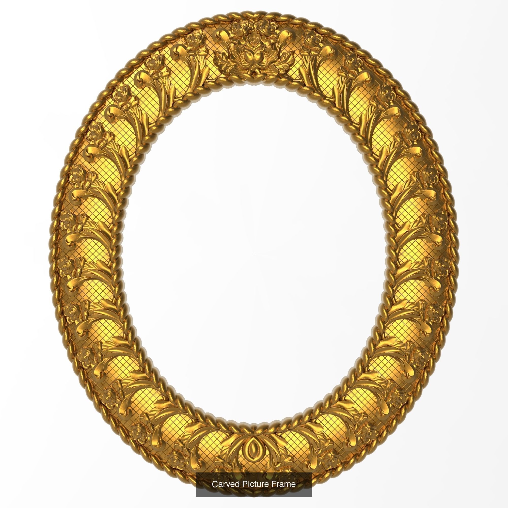5 carved frames set 3D Model Collection_3