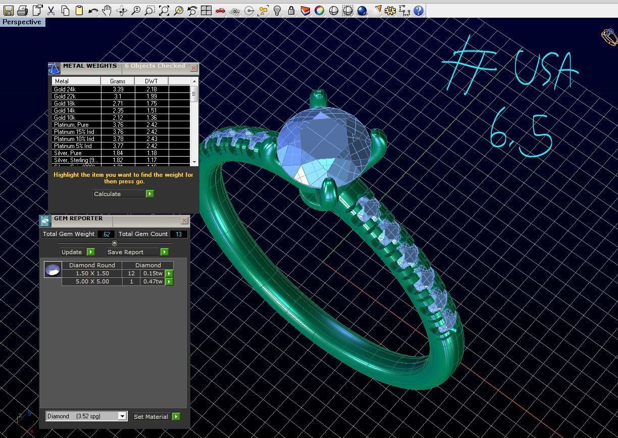 ZDR037 solitaire diamond engagement ring gold 3D print model_4