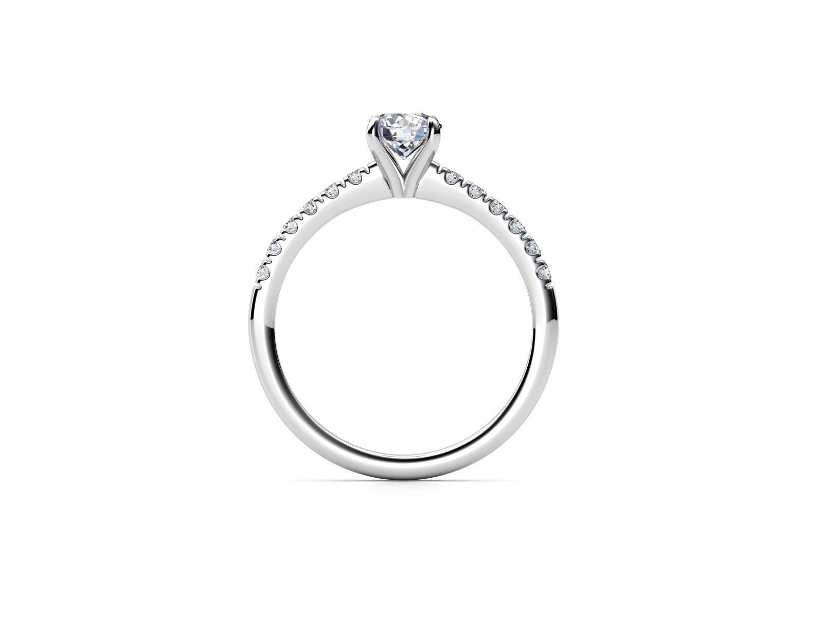 ZDR037 solitaire diamond engagement ring gold 3D print model_1