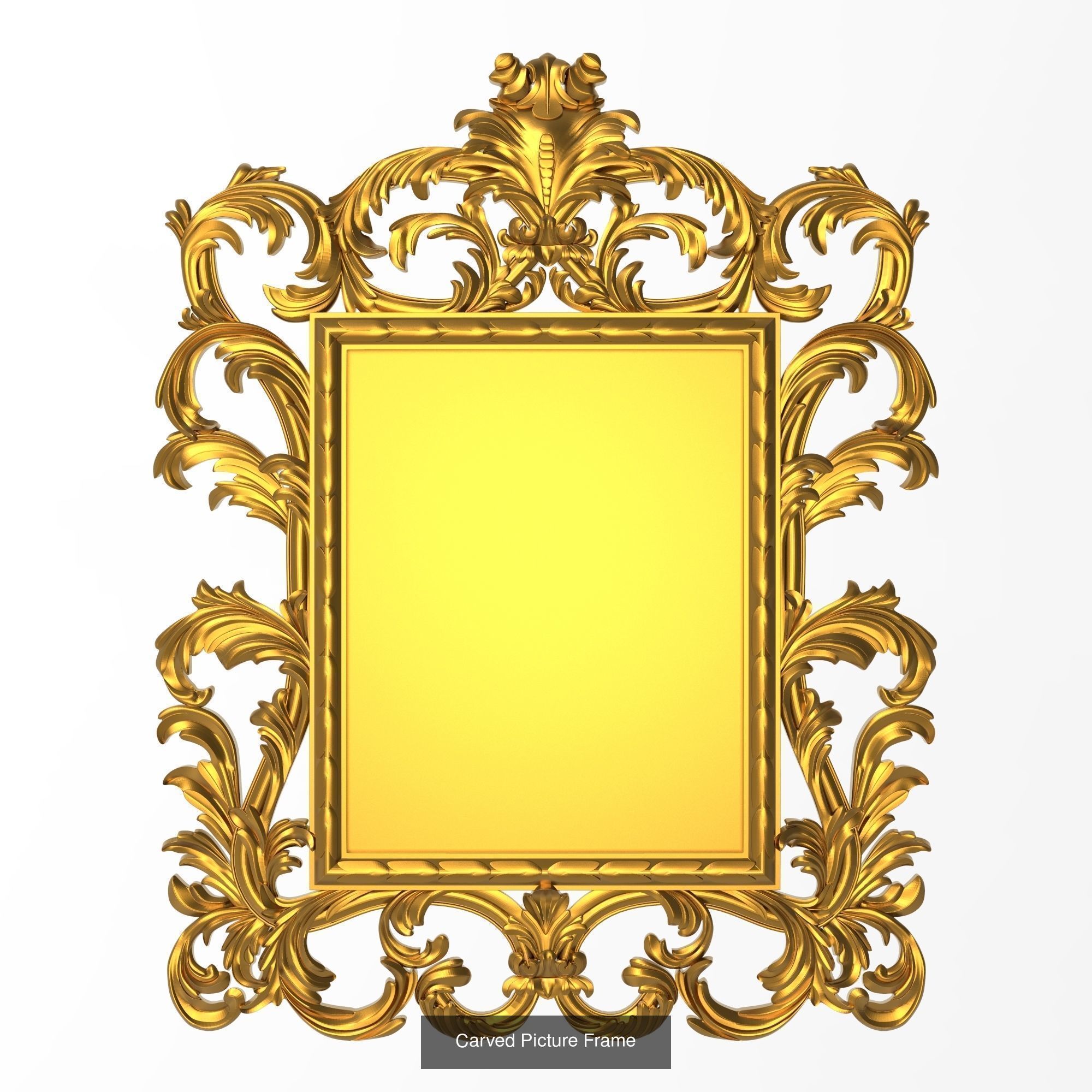 5 carved frames set 3D Model Collection_5