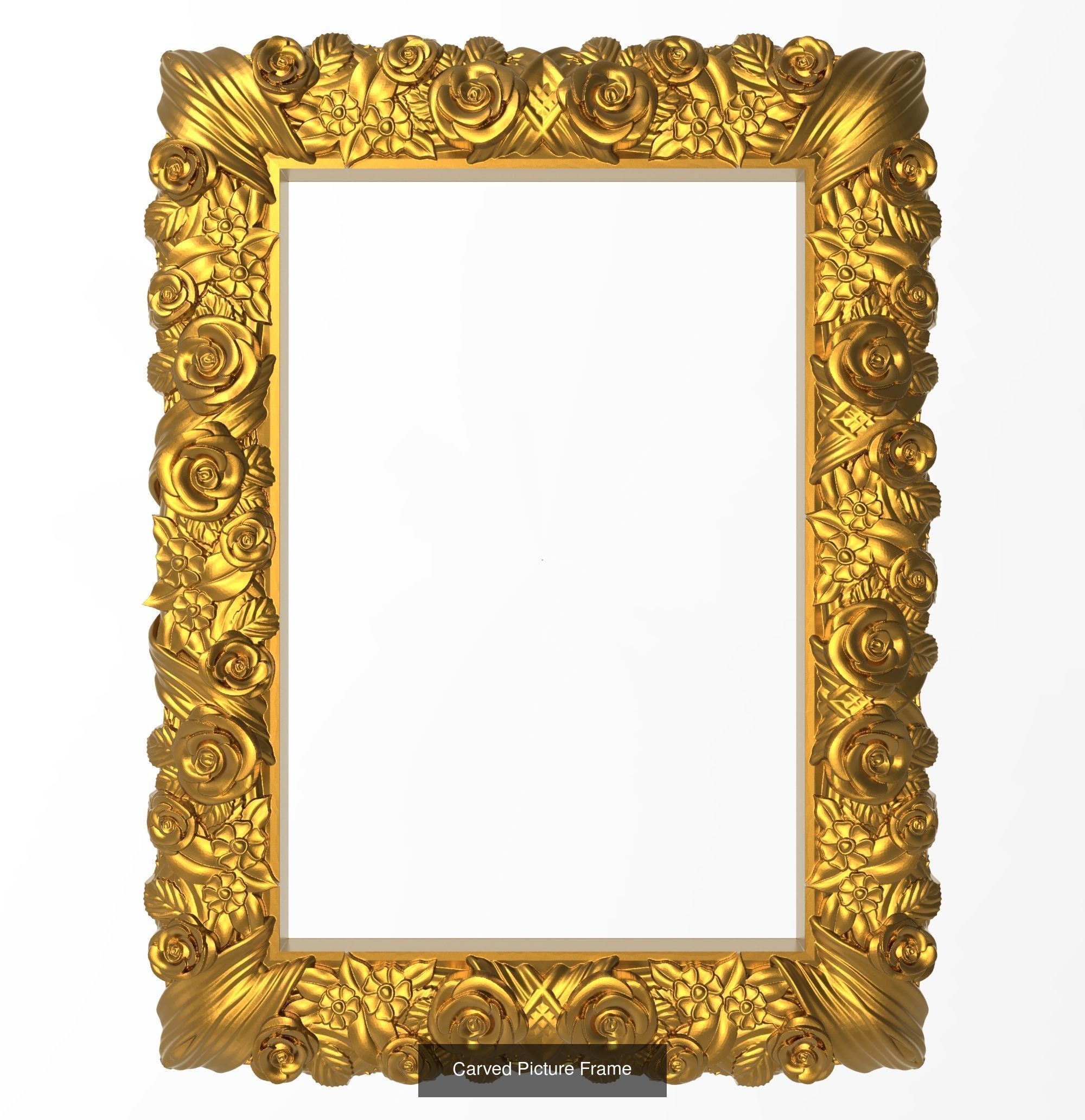 5 carved frames set 3D Model Collection_4
